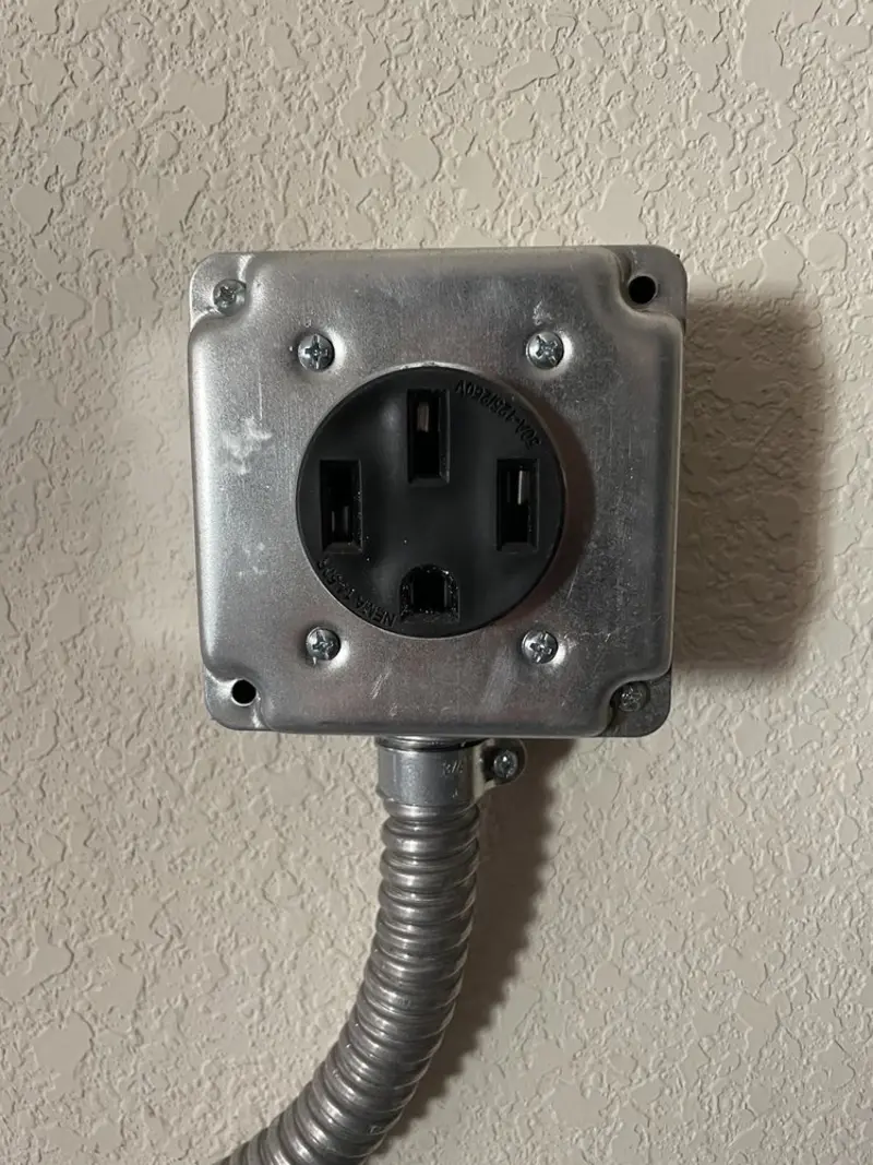 NEMA 14-50 outlet installed for Smart Home Electrical in Overlea
